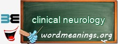 WordMeaning blackboard for clinical neurology